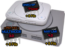 Charger l'image dans la galerie, Playstation 1 - Puce « PS1 FAT Multimode 3.0 ou Mayumi 4.0 » / « PsOne OneChip »  + 8 Fils