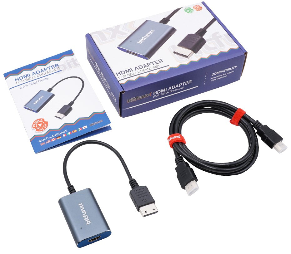 Dreamcast - Adaptateur HDMI Bitfunx + Câble HDMI – DragonCity