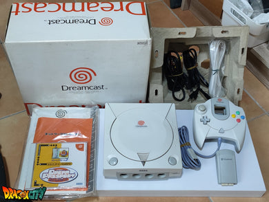 Dreamcast VA1 60Hz + Bios Freezone + Patch 50Hz/60Hz Auto + Boîte + Alimentation 220V + 1 Manette + Notices + Dream Passport 2 
