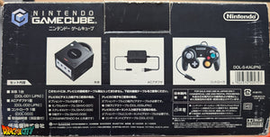 GameCube Noir JAP 60Hz Freezone + Boîte + 1 Manette + Alimentation 110V + Câble Vidéo + Puce Xeno-GC + Picoboot + Sandisk Swiss 64Go + SD2SP2 POR TF