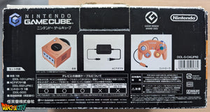 GameCube Orange JAP 60Hz Freezone + Boîte + 1 Manette Sans Fil + Alimentation 110V + Câble Vidéo + Puce Xeno-GC + Picoboot + Sandisk Swiss 64Go + SD2SP2 POR TF