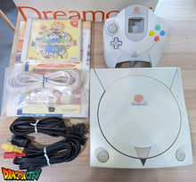 Charger l&#39;image dans la galerie, Dreamcast VA1 60Hz + Bios Freezone + Patch 50Hz/60Hz Auto + Boîte + Alimentation 220V + 1 Manette + Notices + Dream Passport 3 &quot;NEUF&quot; + Câble Vidéo + Câble Alimentation + Serial Matching + Câble RJ11 + Condensateurs GDROM &quot;NEUF&quot;