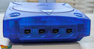 Dreamcast VA1 Freezone 60Hz + Coque Translucide Bleue (Neuve) + Alimentation Dc-Psu + GDEmu 5.20.5 + Kit 3D GDEmu Bleu + Pile Neuve + Polyfuse + Diode Bleue + Ventilateur Silencieux + Patch 50Hz/60Hz Auto