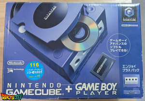 GameCube Collector Violette JAP 60Hz Freezone + Game Boy Player avec Disque + Boîte + Alimentation 110V + Puce Xeno-GC + Condensateurs changés (neuf) + Picoboot + Sandisk Swiss 256Go + SD2SP2 POR TF + Manette + Câble Vidéo + Serial Matching