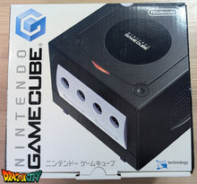 Charger l&#39;image dans la galerie, GameCube Noir JAP 60Hz Freezone + Boîte + Alimentation 110V + Puce Xeno-GC + Condensateurs changés (neuf) + Picoboot + Sandisk Swiss 256Go + SD2SP2 PRO V2 + BlueRetro - Manettes Sans-Fil