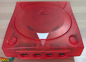Dreamcast VA1 Freezone 60Hz + Coque Translucide Rouge (Neuve) + Diode Rouge + Alimentation Dc-Psu + GDEmu 5.20.5 + Kit 3D GDEmu Blanc + Pile Neuve + Polyfuse + Ventilateur Silencieux + Patch 50Hz/60Hz Auto