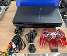 Charger l&#39;image dans la galerie, PlayStation 2 FAT JAP 60Hz – SCPH-50000 + Boîte d&#39;origine + Manette sans fil rouge translucide + Câble Vidéo + Câble d&#39;alimentation