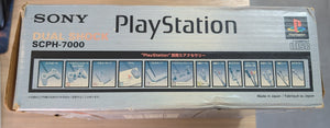 Console Sony PlayStation 1 (PS1) SCPH-7000 NTSC-J 60Hz - Version Dual Shock + Boîte + Manette PS1 + Câble Vidéo + Cable d'alimentation 110V +  PSxMemCard (Lecture Backups + Imports) + Blocage Capot (Impression 3D)