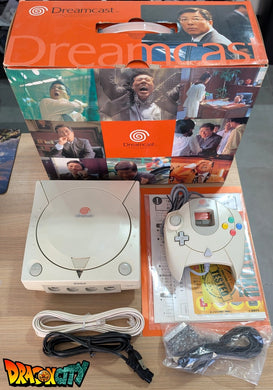 Dreamcast VA0 60Hz + Boîte + Bios Freezone + Patch 50Hz/60Hz Auto + Alimentation 220V + 1 Manette + Câble Vidéo RGB + Câble Alimentation + Serial Matching + Notices + Condensateurs GDROM changés (neuf)