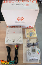 Charger l'image dans la galerie, Dreamcast VA1 60Hz + Boîte + Bios Freezone + Patch 50Hz/60Hz Auto + Alimentation 220V + 1 Manette + Câble Vidéo + Câble Alimentation + Serial Matching + Condensateurs GDROM changés (neuf)