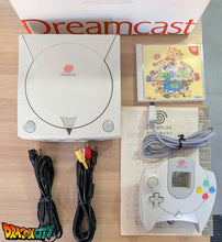 Charger l'image dans la galerie, Dreamcast VA1 60Hz + Boîte + Bios Freezone + Patch 50Hz/60Hz Auto + Alimentation 220V + 1 Manette + Câble Vidéo + Câble Alimentation + Serial Matching + Condensateurs GDROM changés (neuf)
