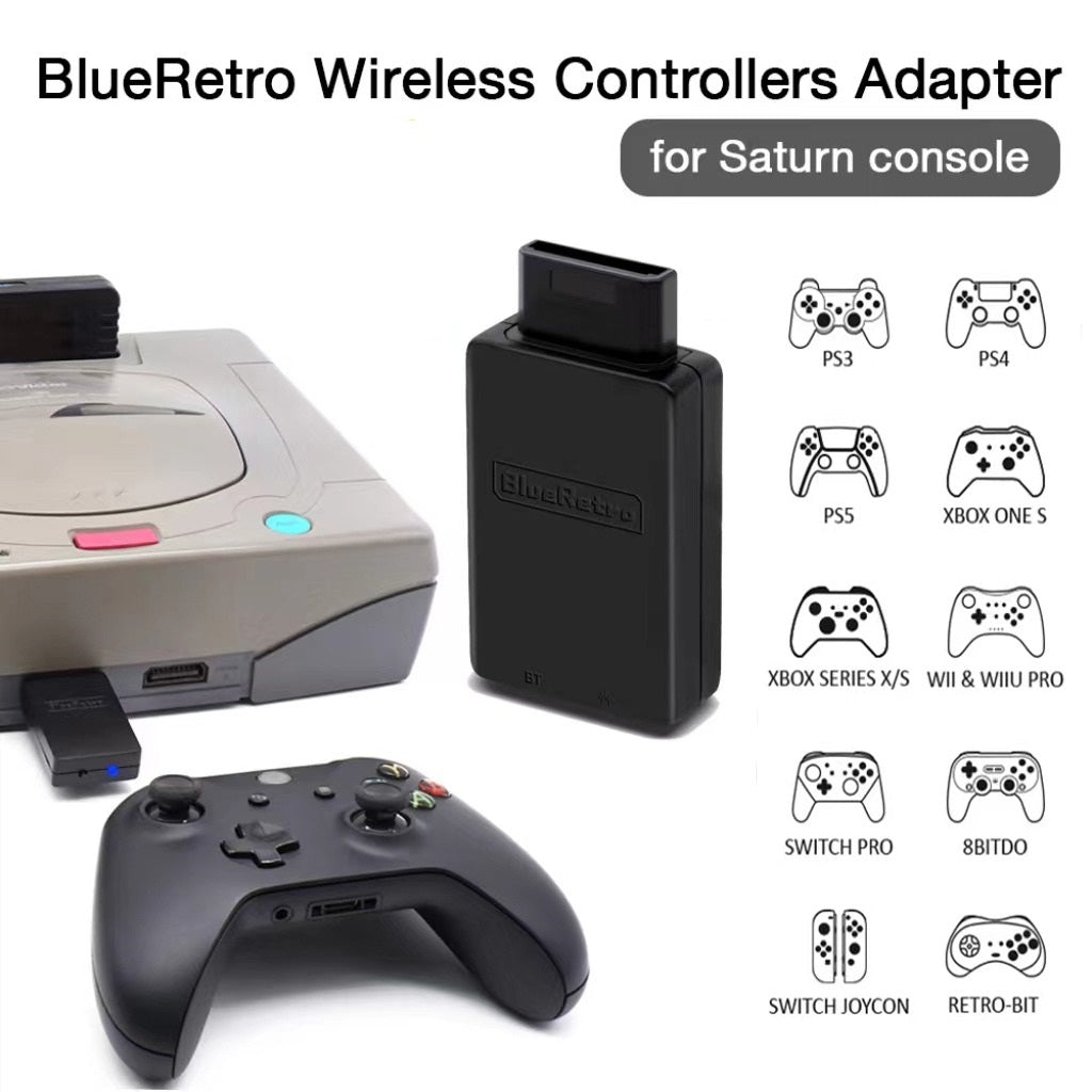 BlueRetro - Manettes Sans-Fil sur Dreamcast - GameCube - Nintendo 64 - SFC - Super Nintendo - SNES - Playstation 1 - Playstation 2 - PSX - Saturn - Xbox via adaptateur Xbox vers PS2